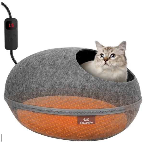 Cozy Heated Cat Bed