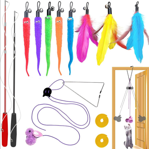 Feather Teaser Wand Set