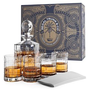 Whiskey Decanter Set with Glasses