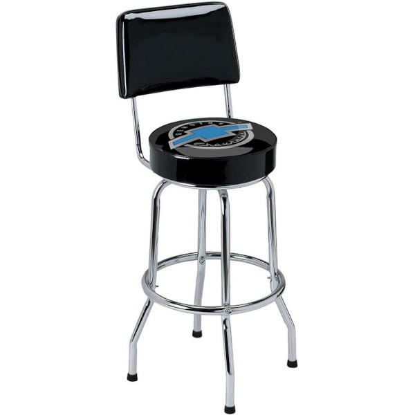 Chevy Bowtie Garage Stool
