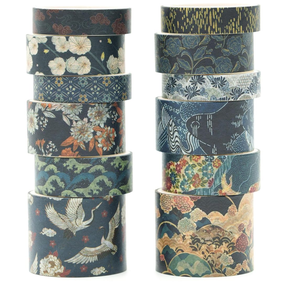 A Curated Set of Japanese Washi Papers in Neutral Tones